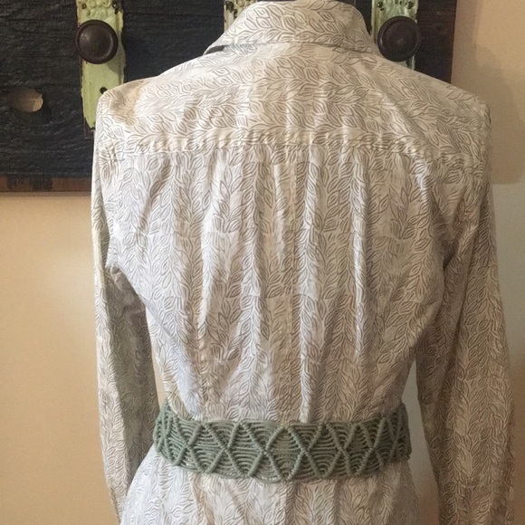 Sigred Olsen Leaf Print Tunic with Belt Size Small - Picture 8 of 12